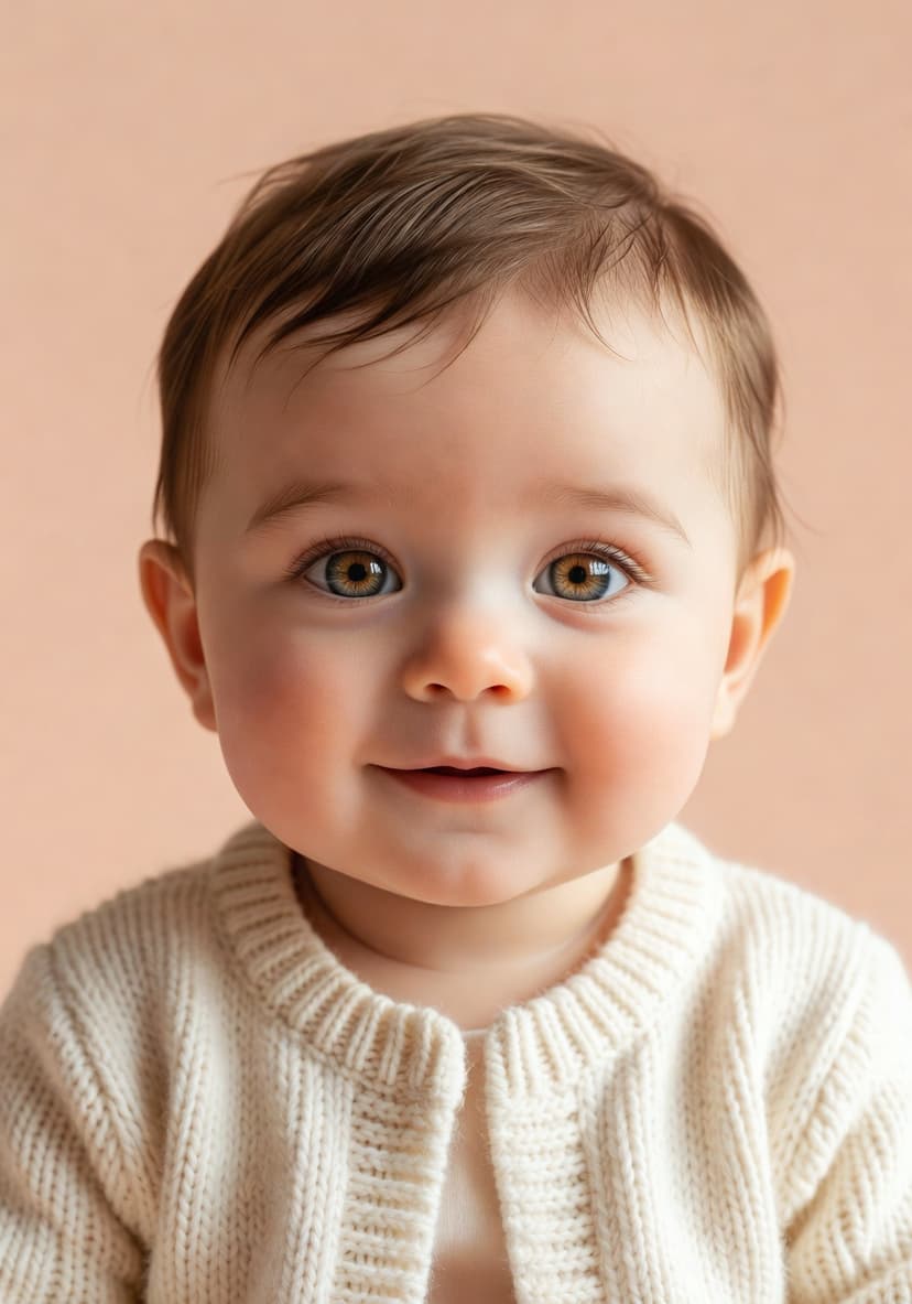 Cute AI baby photo prediction generated from two parent photos by Bae